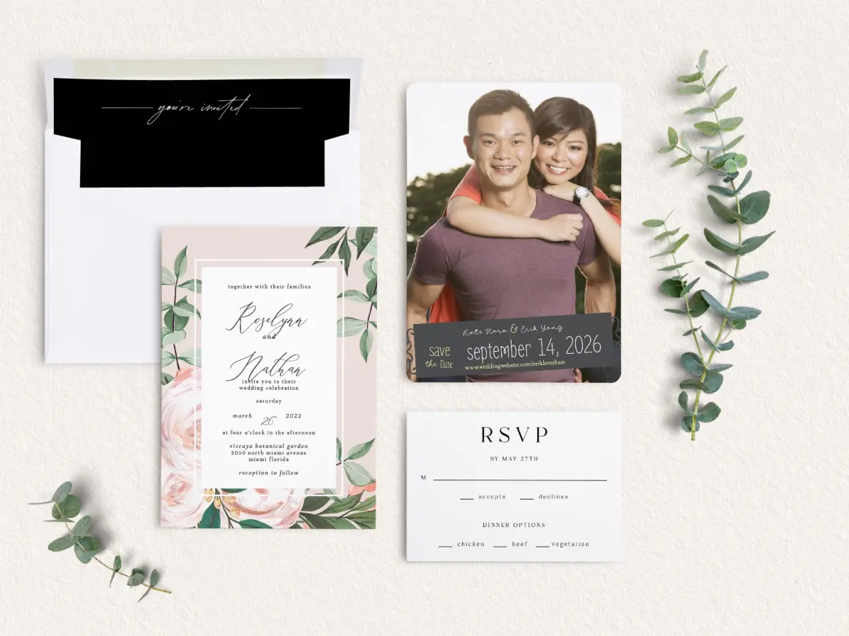 Front of Save the Date Card