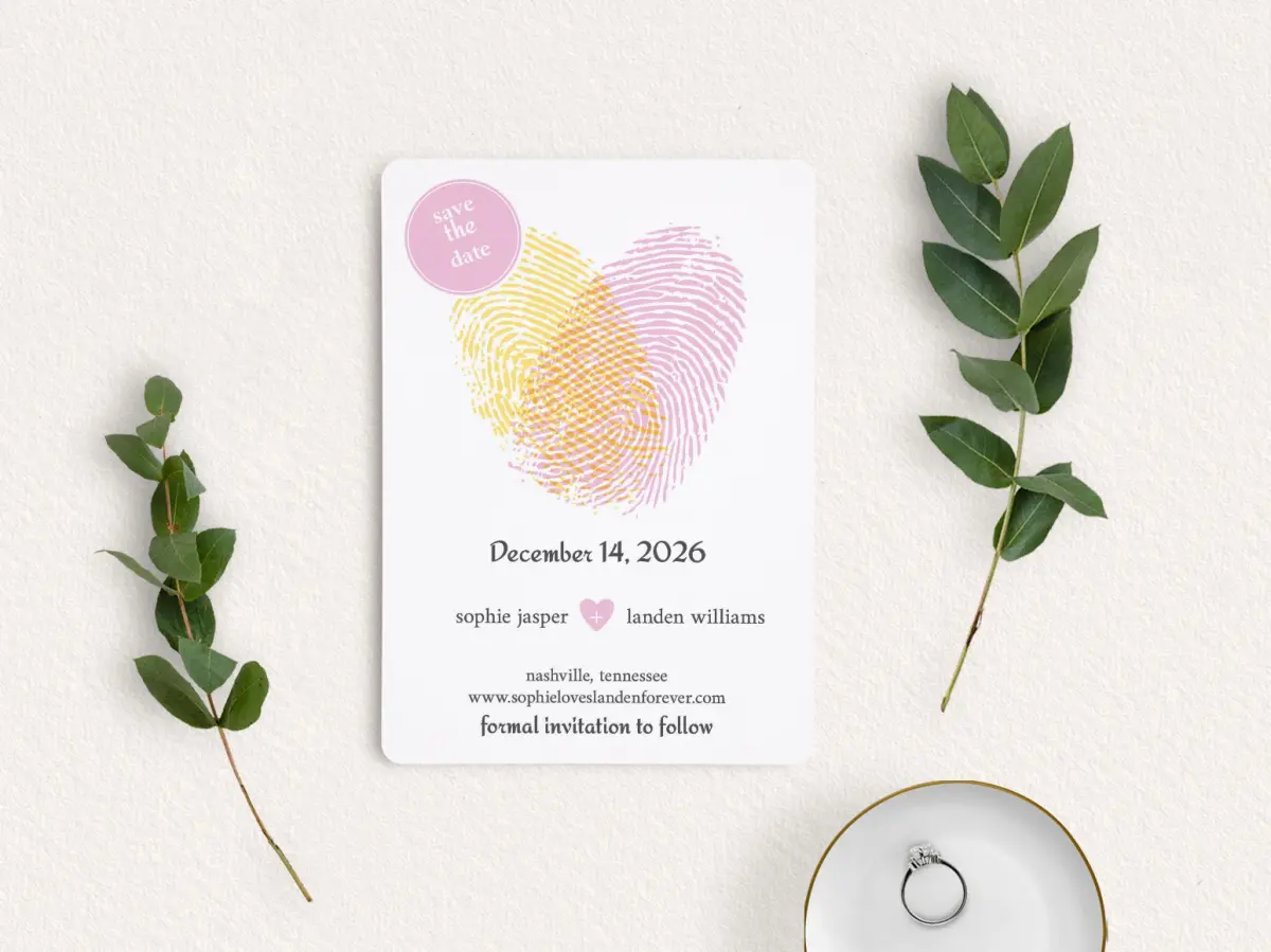 Save the Date Card with Optional Guest Addressing Service