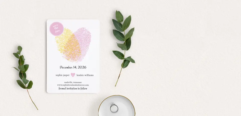 Save the Date Card with Optional Guest Addressing Service