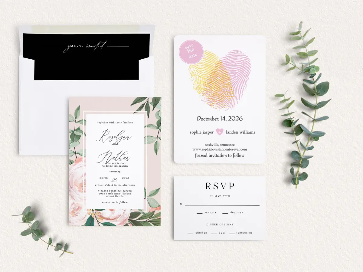 Front of Save the Date Card