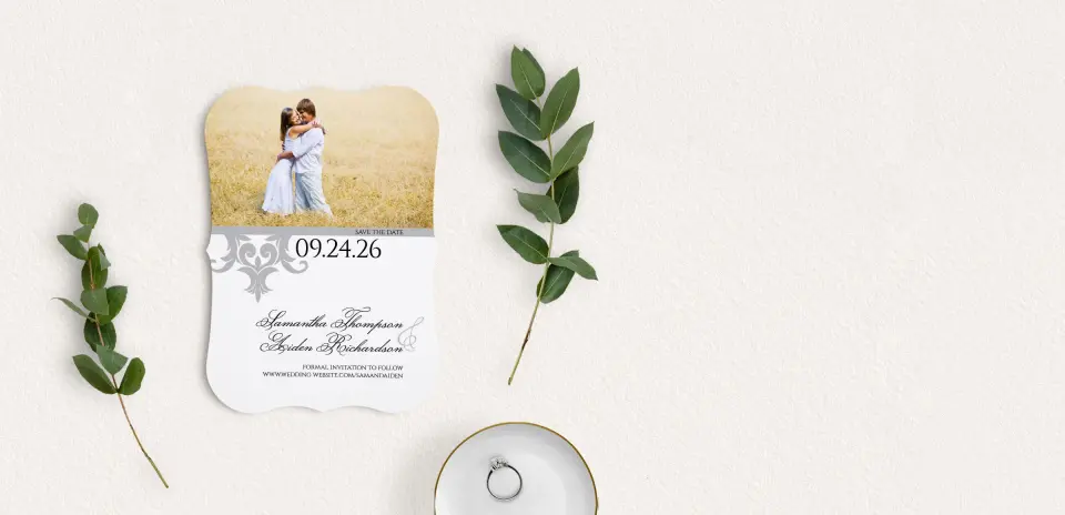 Save the Date Card with Optional Guest Addressing Service