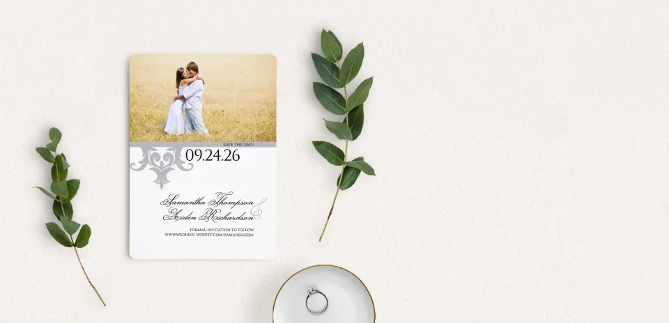 Save the Date Card with Optional Guest Addressing Service