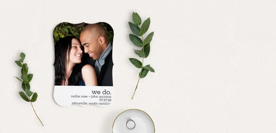 Save the Date Card with Optional Guest Addressing Service