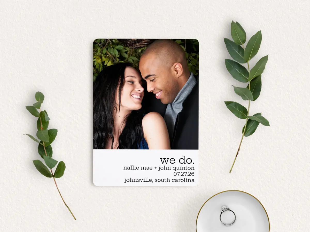 Save the Date Card with Optional Guest Addressing Service