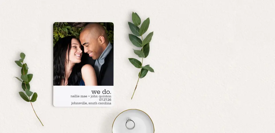 Save the Date Card with Optional Guest Addressing Service