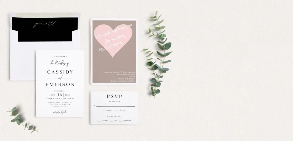 Front of Save the Date Card