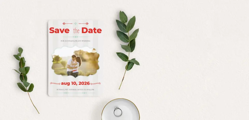 Save the Date Card with Optional Guest Addressing Service