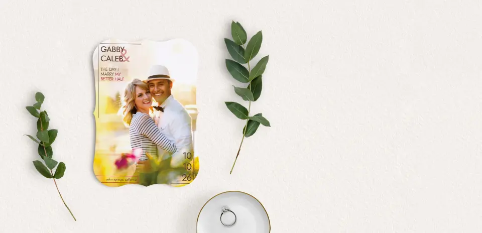 Save the Date Card with Optional Guest Addressing Service