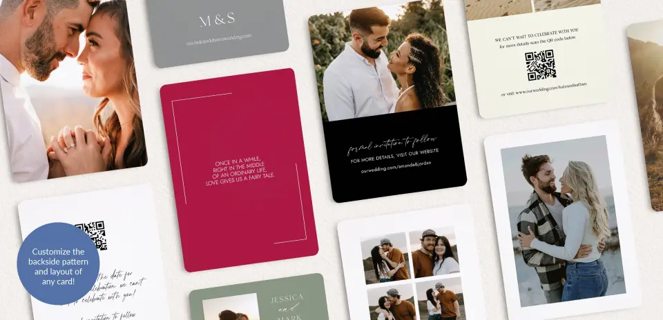 Back of Save the Date Card