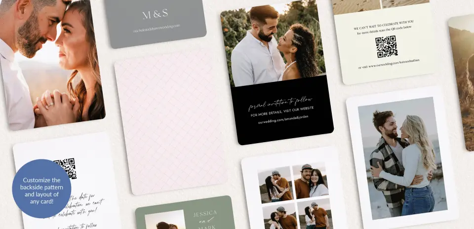 Back of Save the Date Card