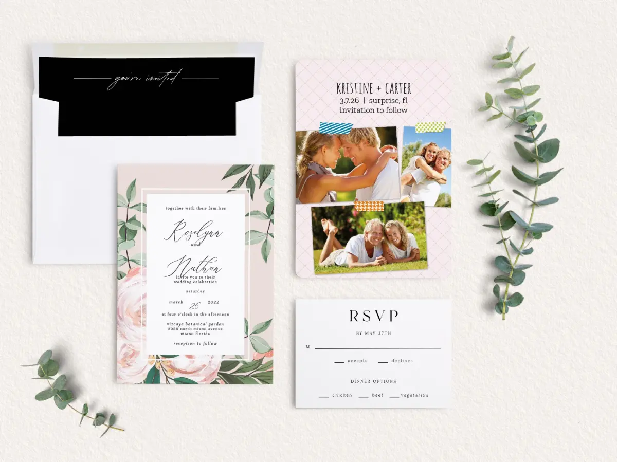 Front of Save the Date Card