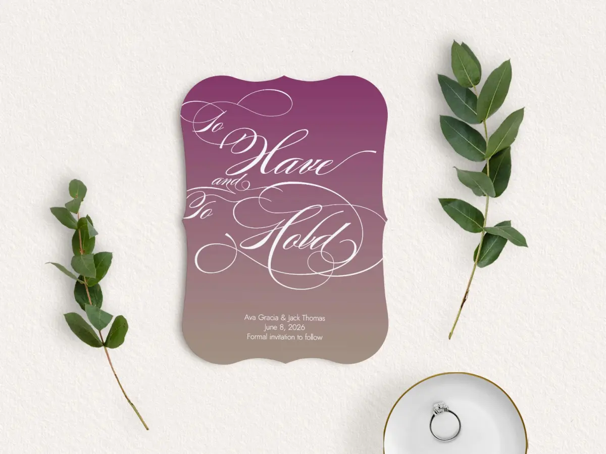 Save the Date Card with Optional Guest Addressing Service