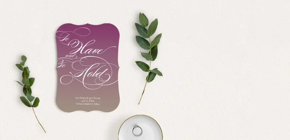 Save the Date Card with Optional Guest Addressing Service