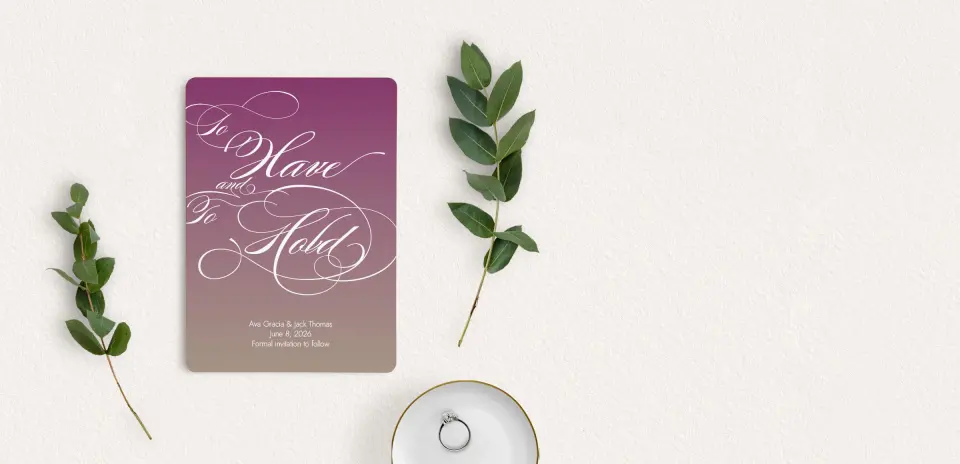 Save the Date Card with Optional Guest Addressing Service