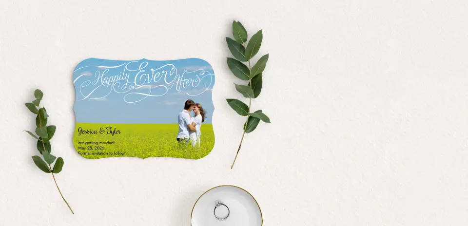 Save the Date Card with Optional Guest Addressing Service