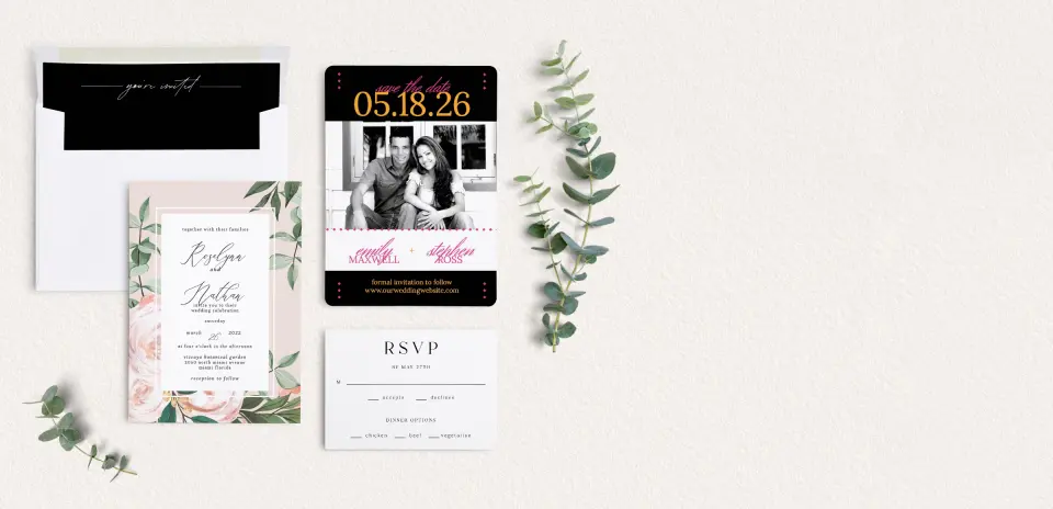 Front of Save the Date Card