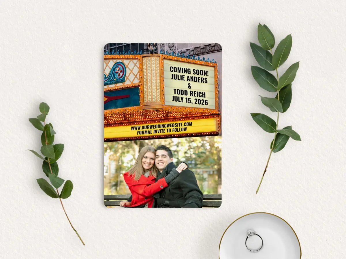 Save the Date Card with Optional Guest Addressing Service