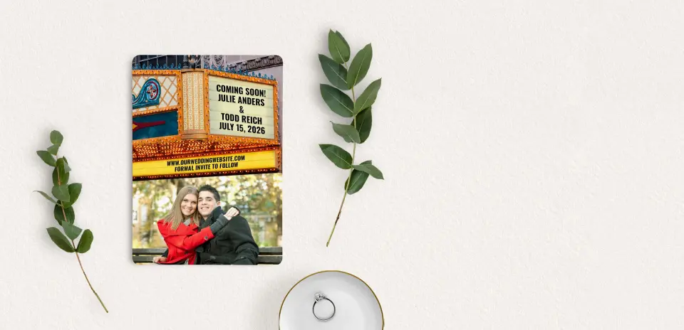 Save the Date Card with Optional Guest Addressing Service