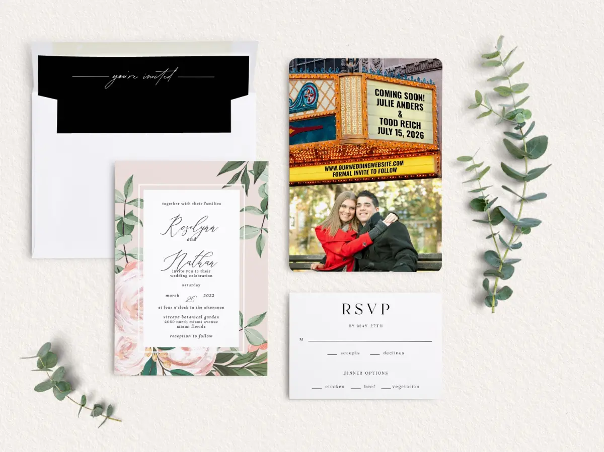 Front of Save the Date Card