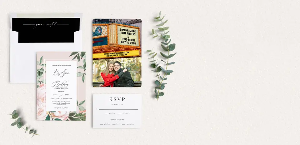 Front of Save the Date Card