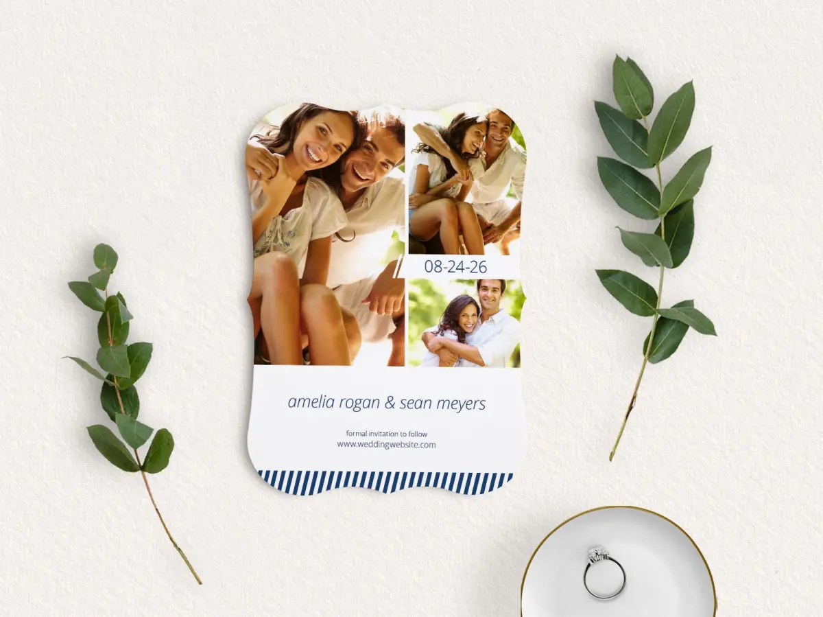 Save the Date Card with Optional Guest Addressing Service