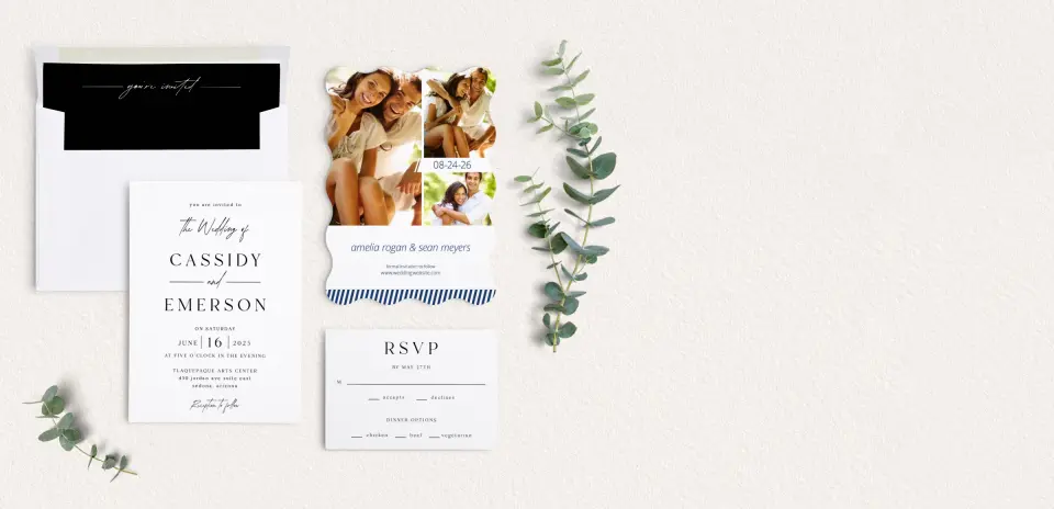 Front of Save the Date Card