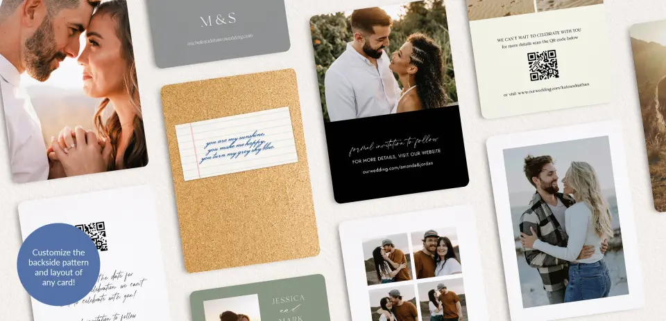 Back of Save the Date Card