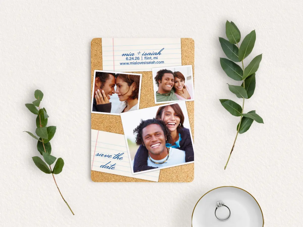 Save the Date Card with Optional Guest Addressing Service