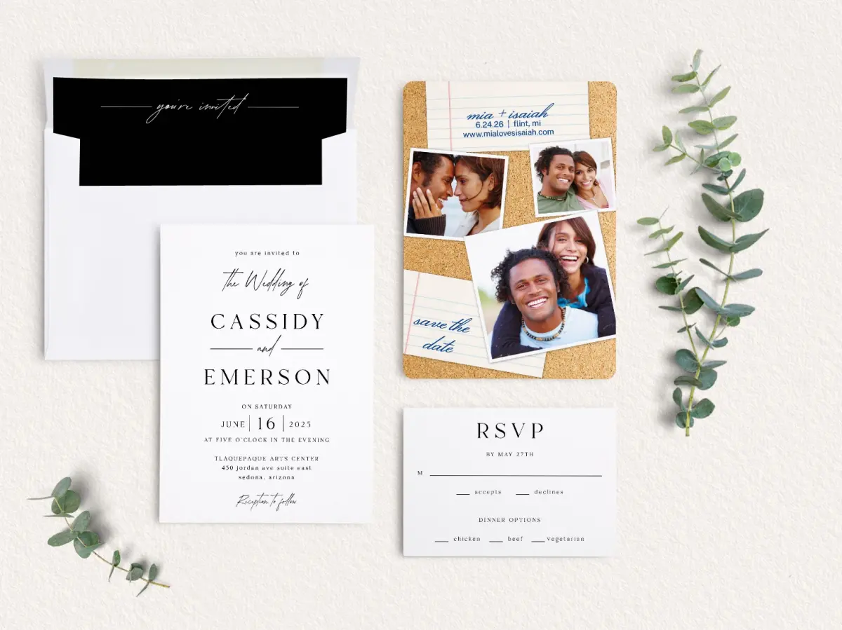 Front of Save the Date Card