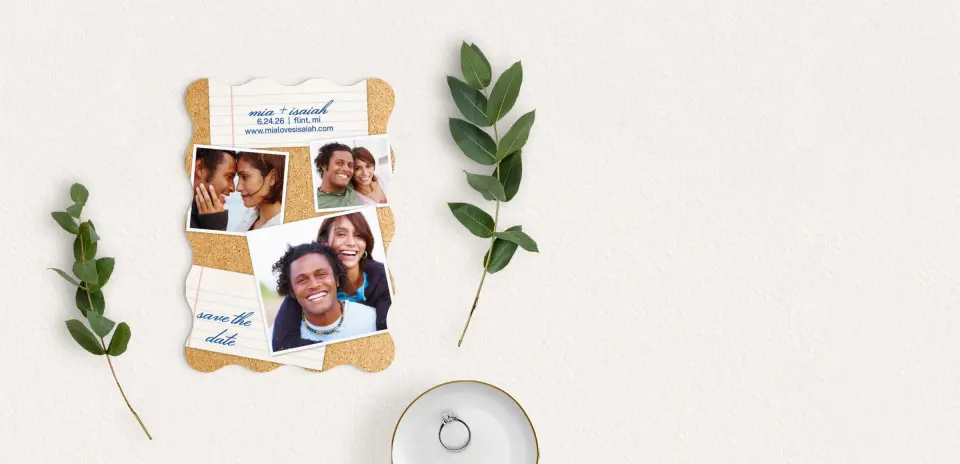 Save the Date Card with Optional Guest Addressing Service