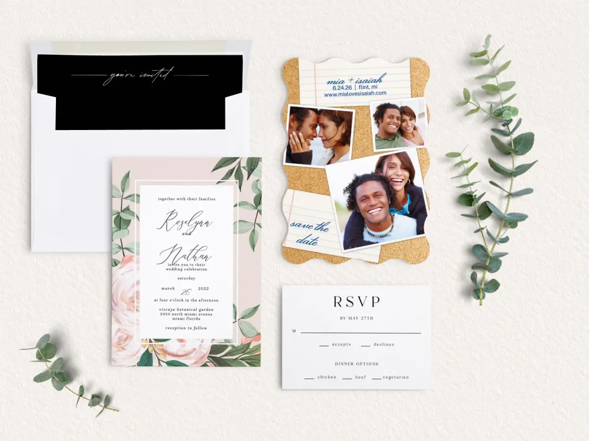 Front of Save the Date Card
