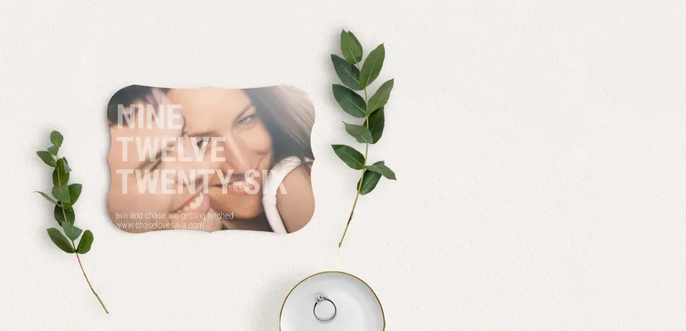 Save the Date Card with Optional Guest Addressing Service