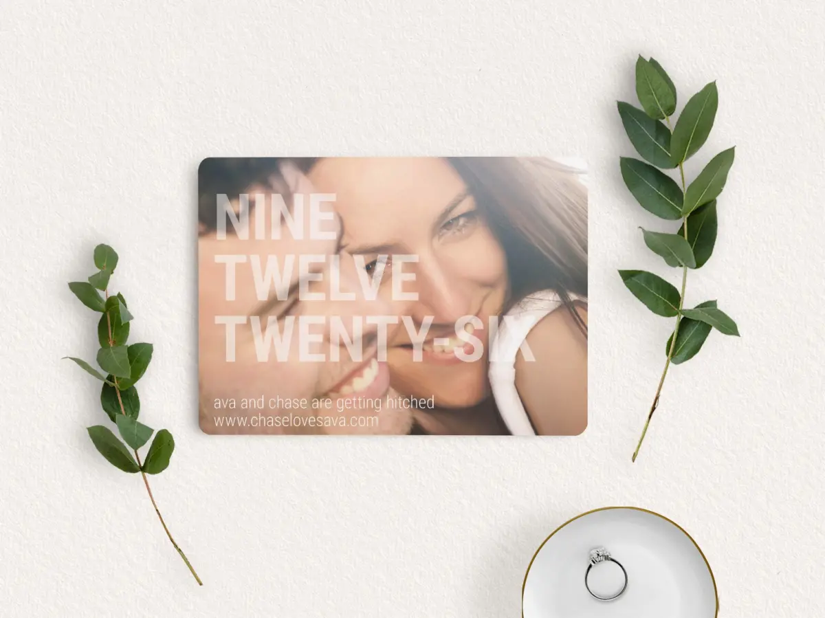 Save the Date Card with Optional Guest Addressing Service