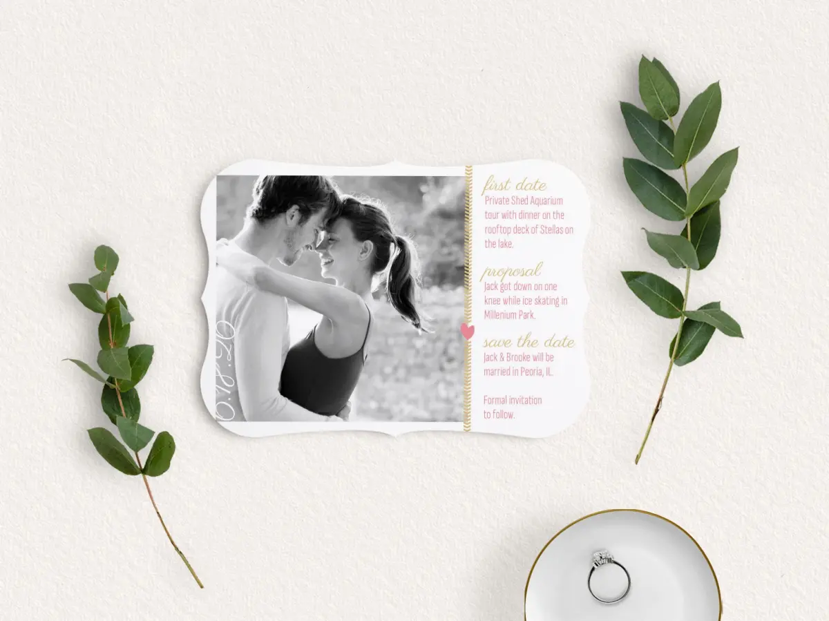 Save the Date Card with Optional Guest Addressing Service