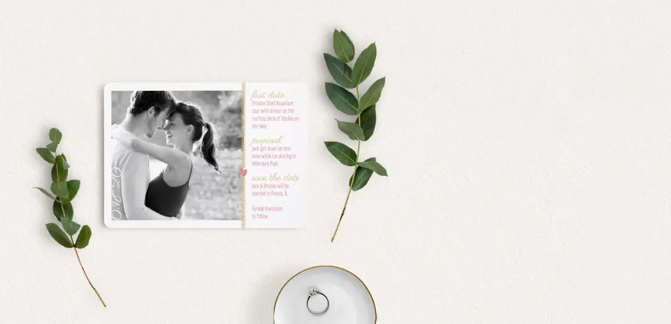 Save the Date Card with Optional Guest Addressing Service