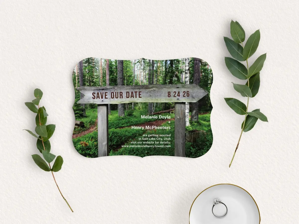 Save the Date Card with Optional Guest Addressing Service