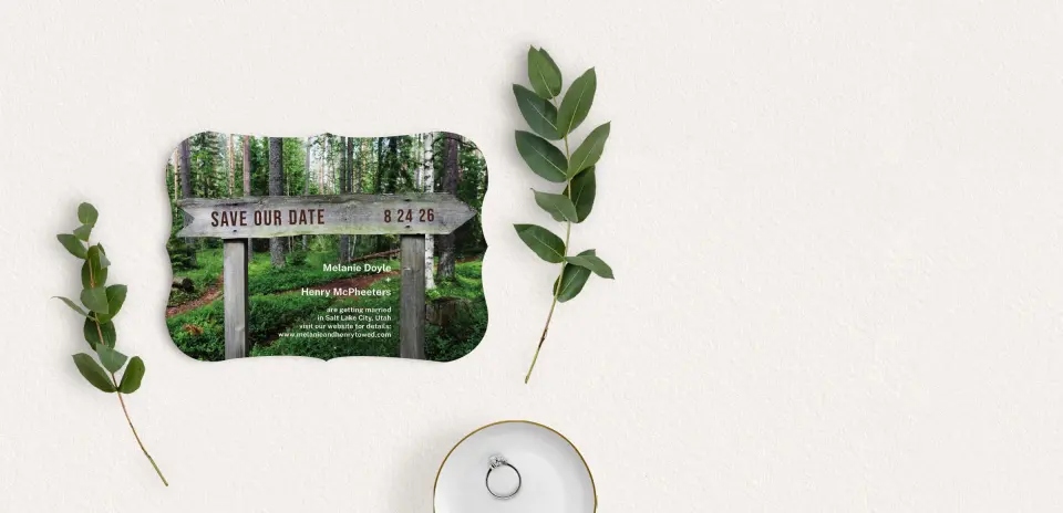 Save the Date Card with Optional Guest Addressing Service