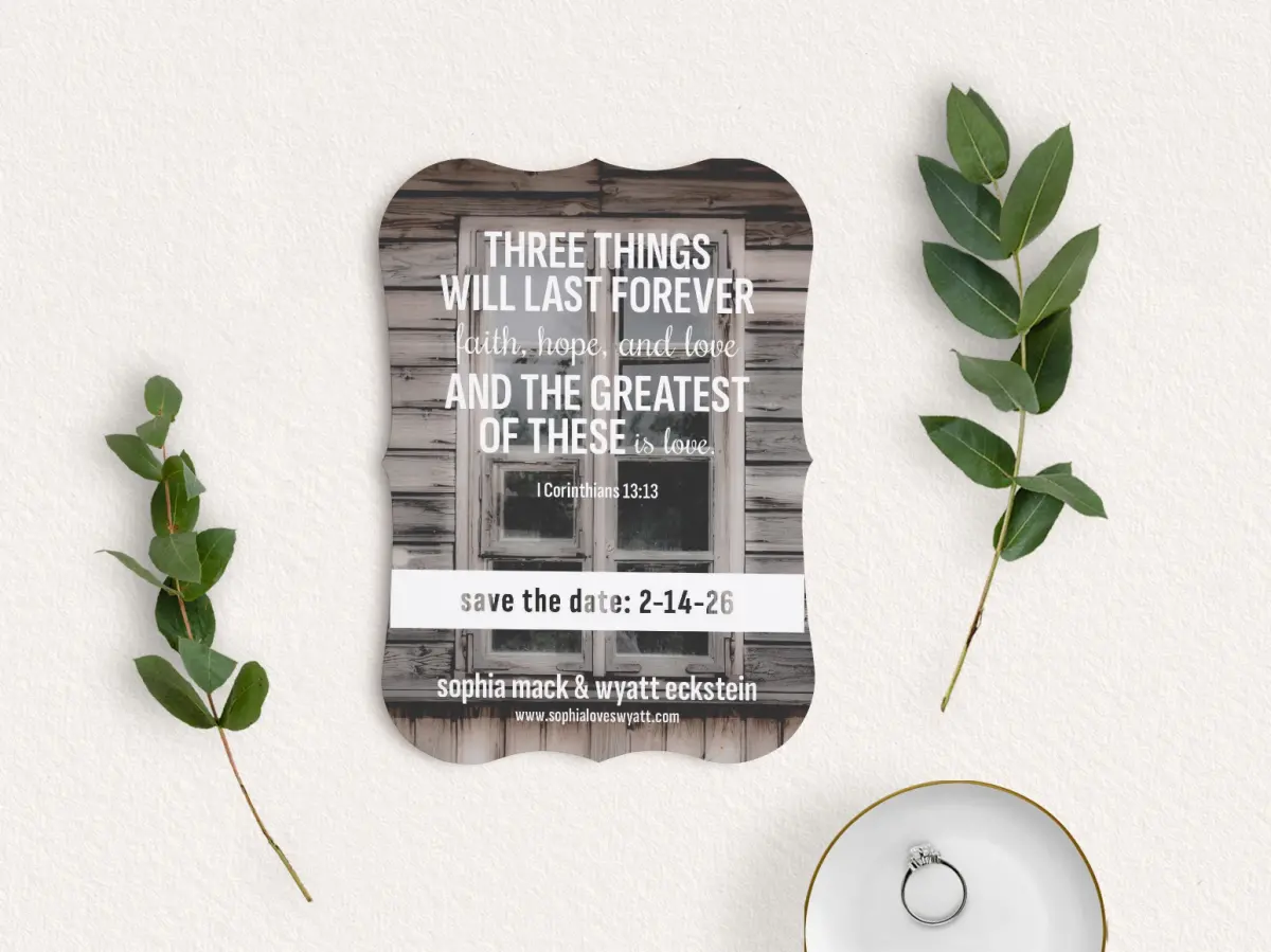 Save the Date Card with Optional Guest Addressing Service