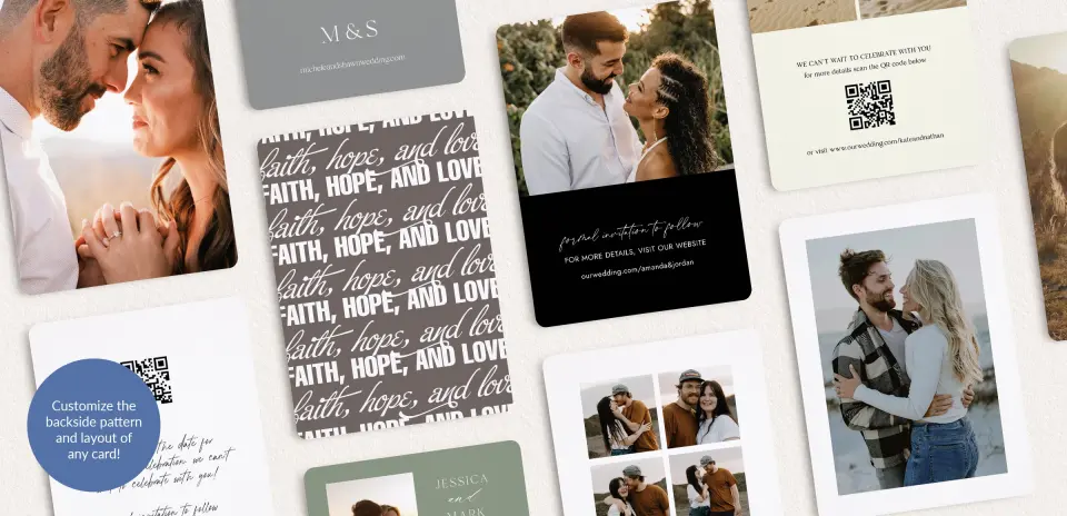 Back of Save the Date Card
