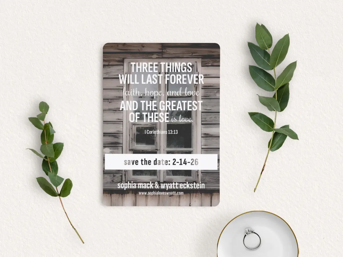 Save the Date Card with Optional Guest Addressing Service