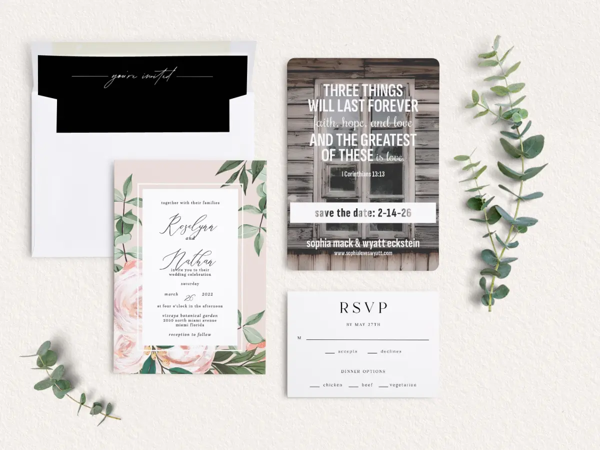 Front of Save the Date Card