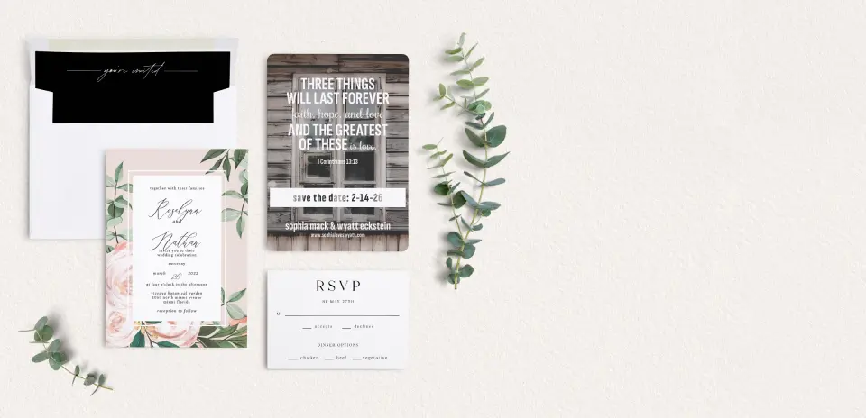 Front of Save the Date Card