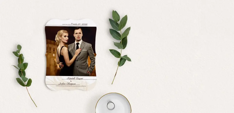 Save the Date Card with Optional Guest Addressing Service
