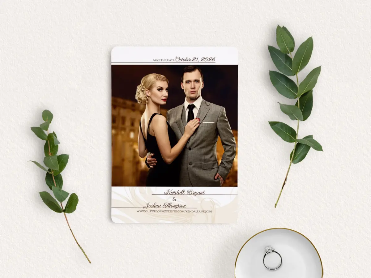 Save the Date Card with Optional Guest Addressing Service
