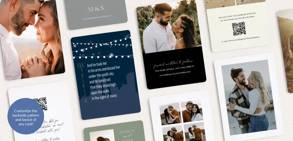Back of Save the Date Card