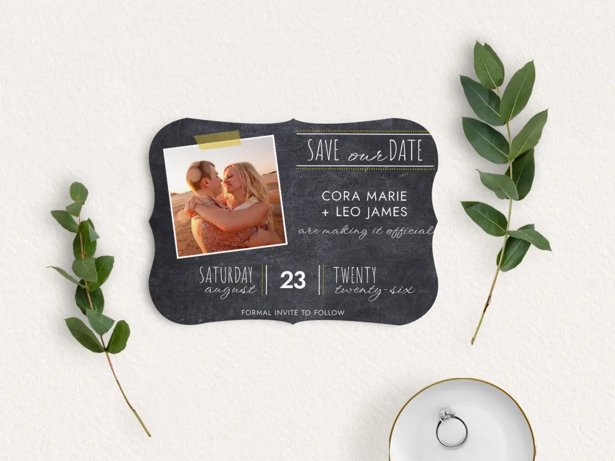 Save the Date Card with Optional Guest Addressing Service