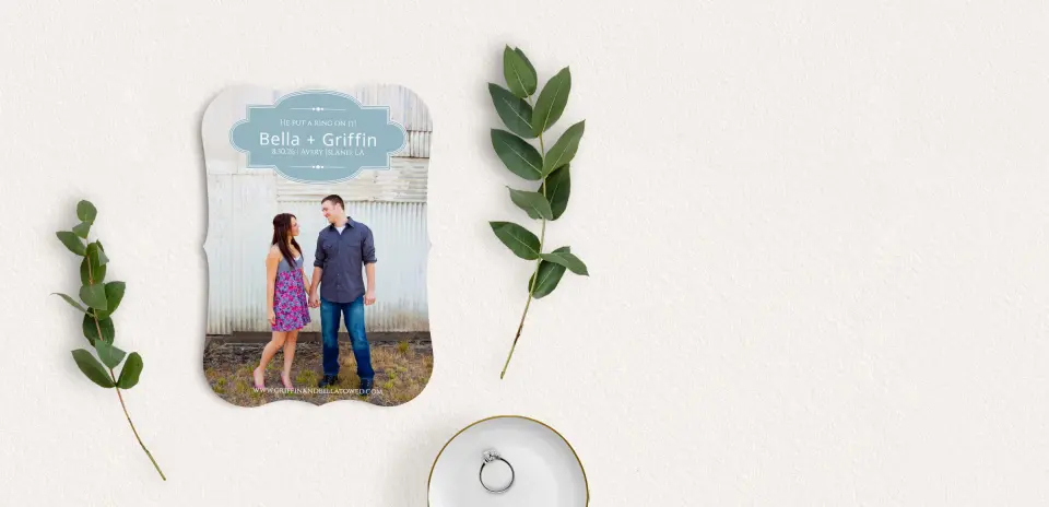 Save the Date Card with Optional Guest Addressing Service
