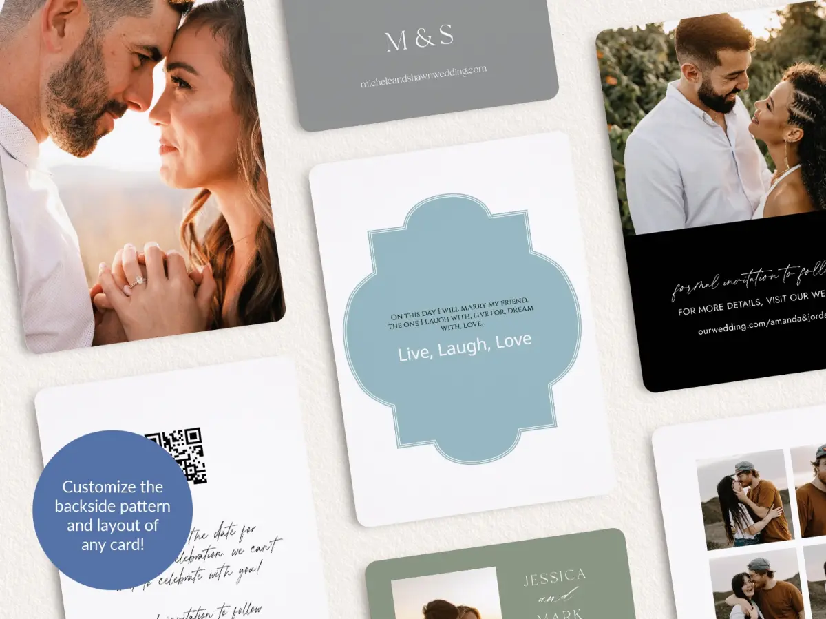 Back of Save the Date Card
