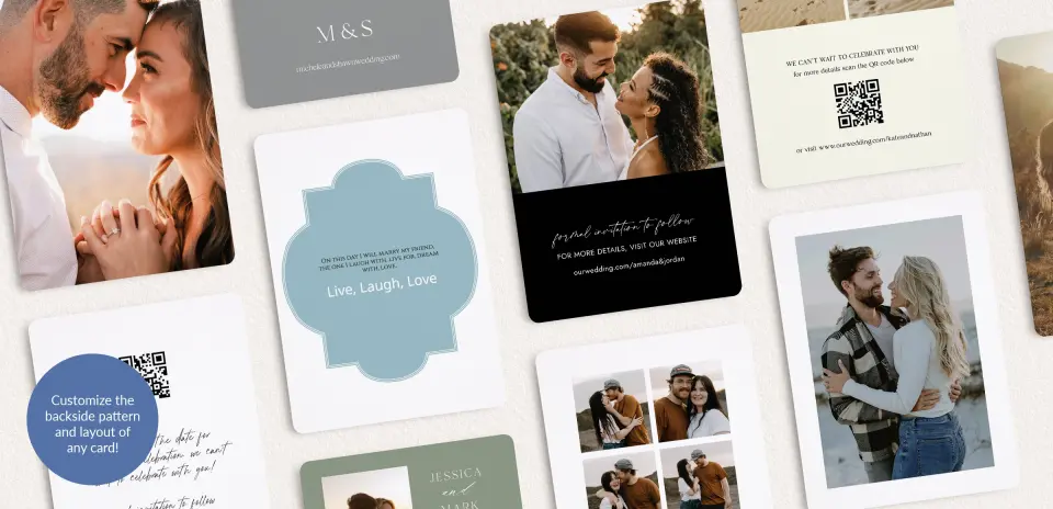Back of Save the Date Card