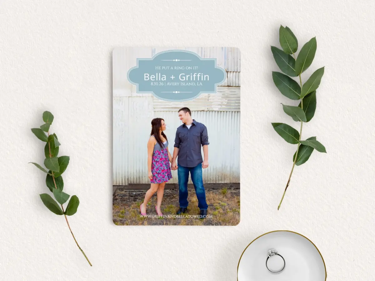 Save the Date Card with Optional Guest Addressing Service